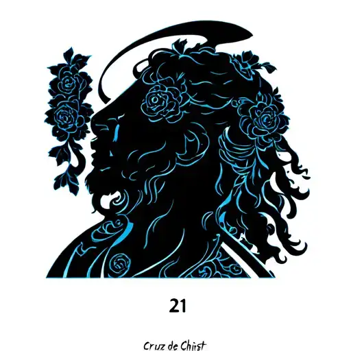 Number 21 and Cruz de Jesus Christ tattoo design idea