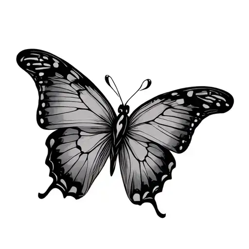 butterfly with semicolon tattoo design idea