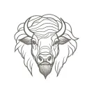 bison face tattoo tattoo design idea