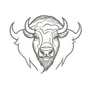 bison face tattoo tattoo design idea