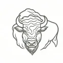 bison face tattoo tattoo design idea