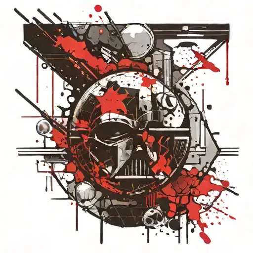 Vader death star wars tattoo design idea