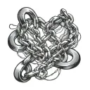 made in heaven broken chains tattoo design idea