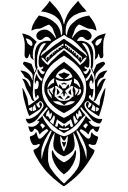 Polynesian tribal patterns symbolizing tattoo design idea