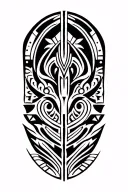 Polynesian tribal patterns symbolizing tattoo design idea