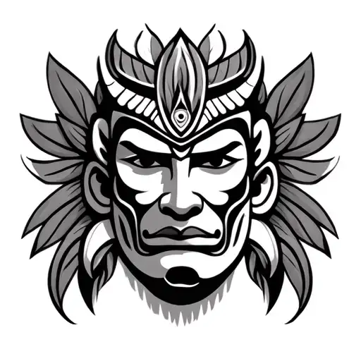 totem face with mekeo tribe face painting designs  tattoo design idea