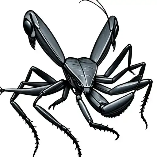 mantis tattoo design idea