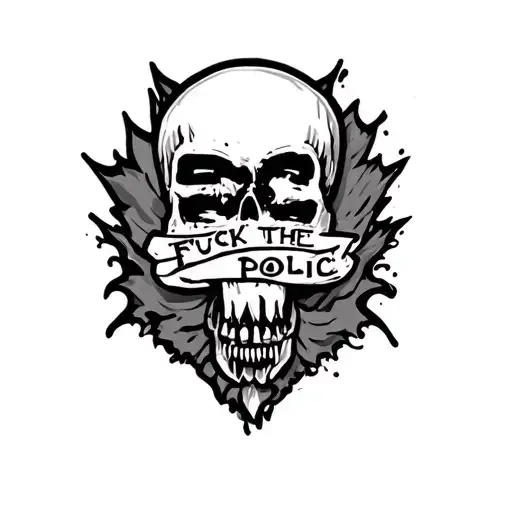 Fuck The Police tattoo design idea