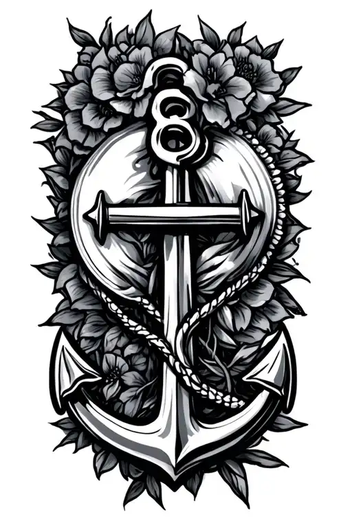 See, grief, love, anchor tattoo design idea