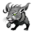 chinese gladiator peridot animals tattoo design idea