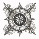 Moral Compass tattoo design idea