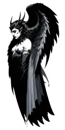 devil half angel tattoo design idea