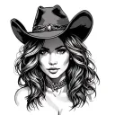 cowgirl tattoo design idea
