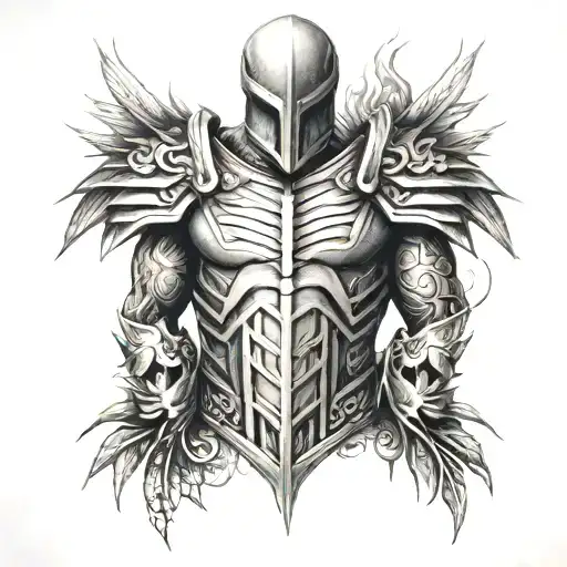 chest and shoulder armor of god tattoo tattoo design idea