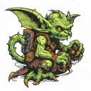 gamer goblin tattoo design idea