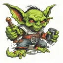 gamer goblin tattoo design idea