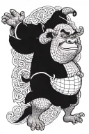 Shrek intertwined tattoo design idea