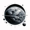 flat earth tattoo design idea