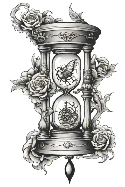 Astrology Gemini Cancer Taurus hourglass tattoo design idea