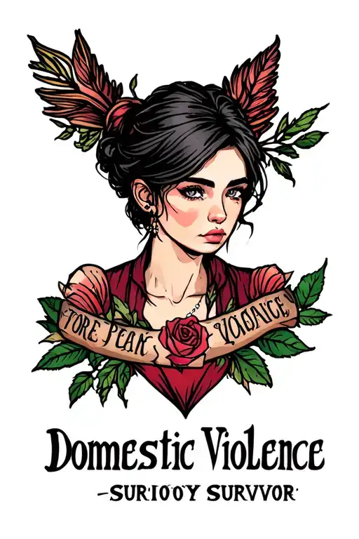 domestic violence survivor tattoo design idea