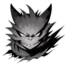 gengar x akatsuki cloud patterns x rinnegan eyes tattoo design idea