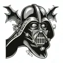 darth vader dramatic look tattoo design idea