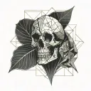 half skull half heart tattoo design idea