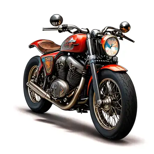 iam weasel, bbq offset smoker,motorcycle, tattoo design idea