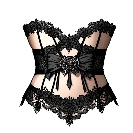  lace Garter belt on thigh tattoo tattoo design idea