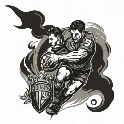 XV champion rugby team tattoo design idea