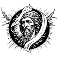 Old Testament dark background tattoo design idea