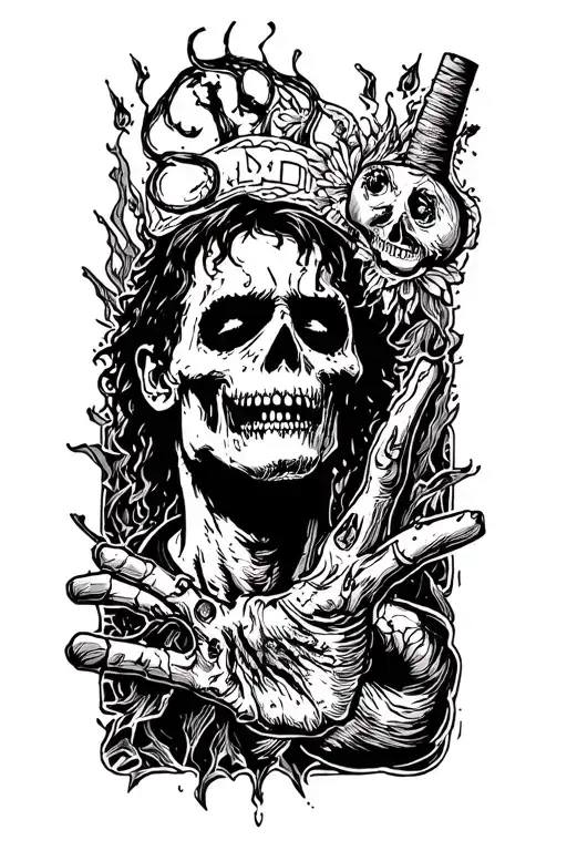 evil dead movie tattoo design idea