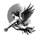 falling Icarus tattoo design idea