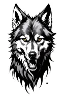 sigma death wolf tattoo design idea