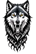 sigma death wolf tattoo design idea