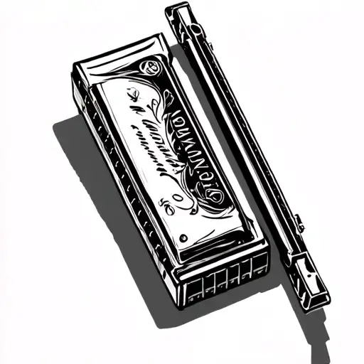 Harmonica tattoo design idea