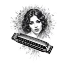 Harmonica tattoo design idea