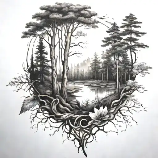 forest nature tattoo design tattoo design idea