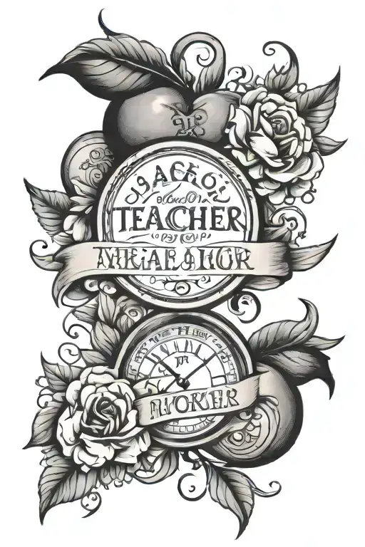 teacher inspirational quotes incorporated tattoo design idea