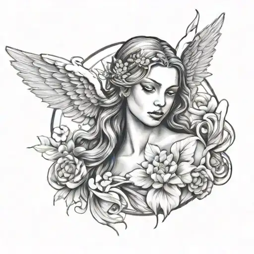 Gabriel Angel tattoo design idea