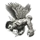 icarus falling tattoo design idea