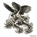 icarus falling tattoo design idea