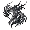 Twin Flame tattoo design idea