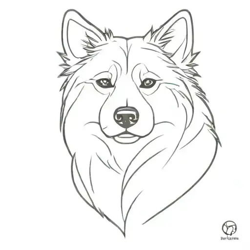 Finnish Lapphund tattoo design idea