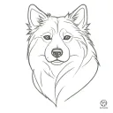 Finnish Lapphund tattoo design idea