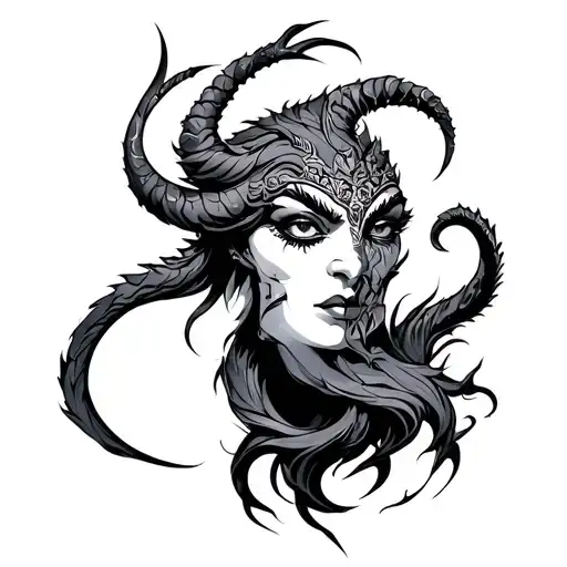 Djinn tattoo design idea