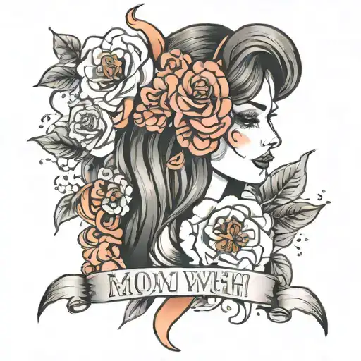 Mom wish tattoo design idea