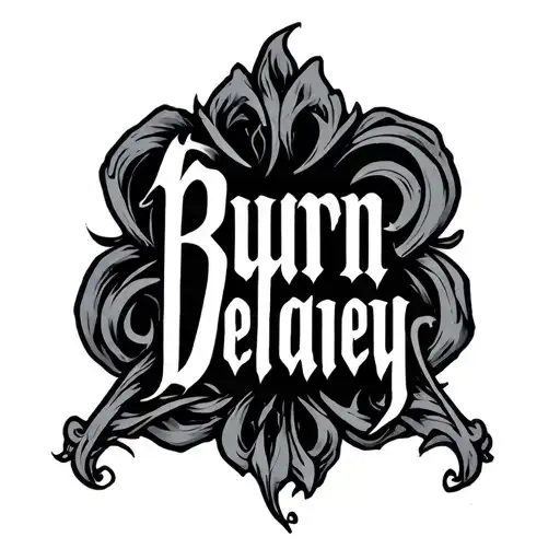 "Burn Delaney" Two Word Ambigram Generator tattoo design idea