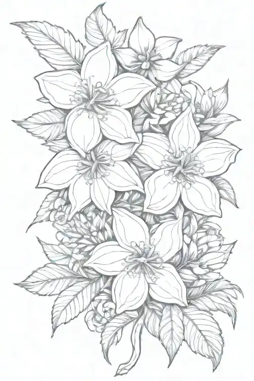 margarita flower tattoo design idea