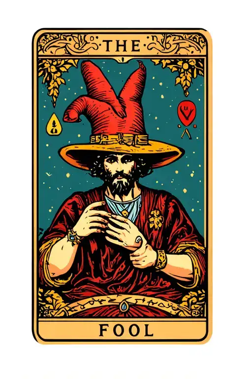 The fool tarot card tattoo design idea
